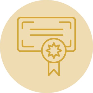 Sertifika ödülü simgesi, özet vektörü