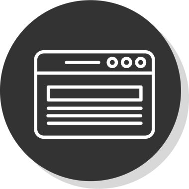 Web sayfası simgesi, vektör illüstrasyonu 