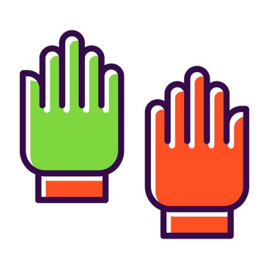 İki parmak vektör illüstrasyonlu el