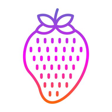 Çilek simgesi, vektör çizimi 