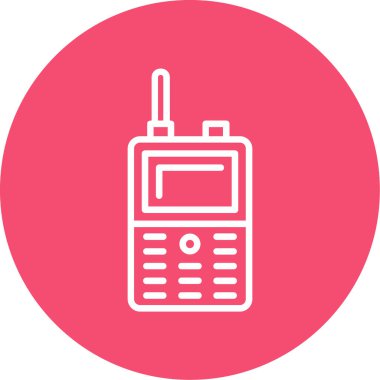 Telsiz telsizi. Web simgesi basit illüstrasyon