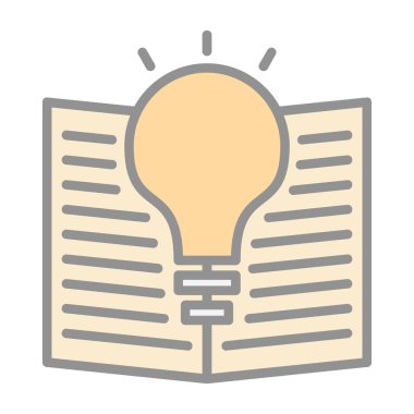 ampul fikir simge vektör çizim tasarım