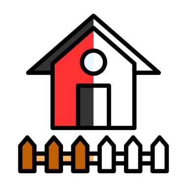 İnşaat binası simgesi ana hatlarıyla doldurulmuş