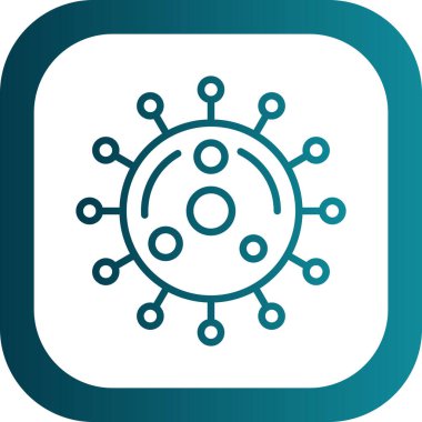 Virüs simgesi, vektör illüstrasyonu, düz tasarım