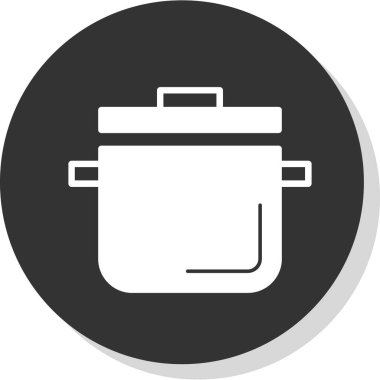 Tencere simgesinin vektör illüstrasyonu