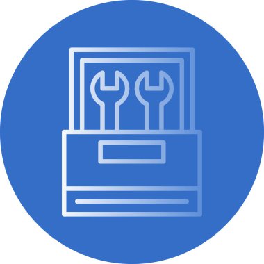 araç kutusu simgesi, vektör illüstrasyonu basit tasarım