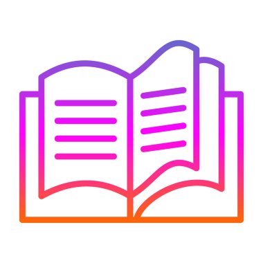 Kitap simgesinin vektör illüstrasyonu 