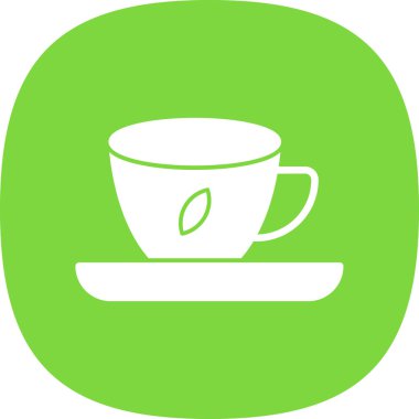 Kahve fincanı. Web simgesi vektör illüstrasyonu 