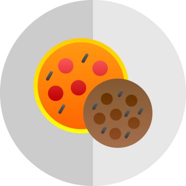 Vektör illüstrasyonu, Çerez simgesi element arkaplanı            
