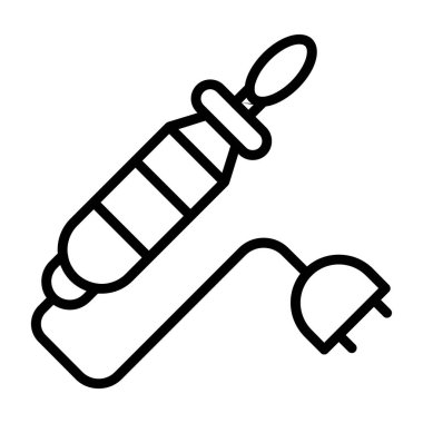 Araba buji simgesi, anahat stili