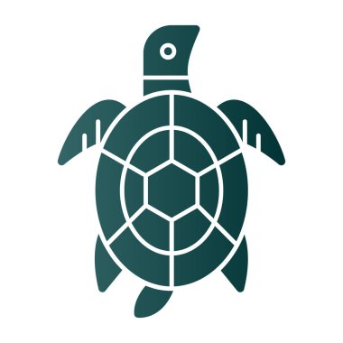 Beyaz arkaplanda izole edilmiş kaplumbağa vektör simgesi