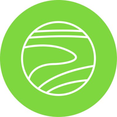 Bir gezegen simgesinin vektör illüstrasyonu