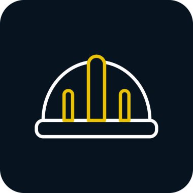 İnşaat kaskı. Web simgesi basit illüstrasyon 