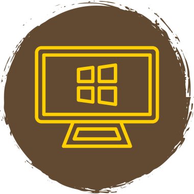 Masaüstü İzleyici simgesi vekto illüstrasyonuName