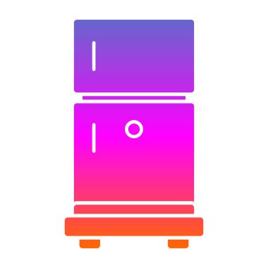 buzdolabı web simgesi, vektör çizim 