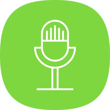 Mikrofon. Web simgesi basit illüstrasyon