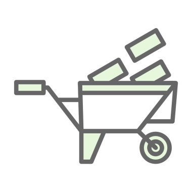 el arabası simgesi vektör illüstrasyonu 