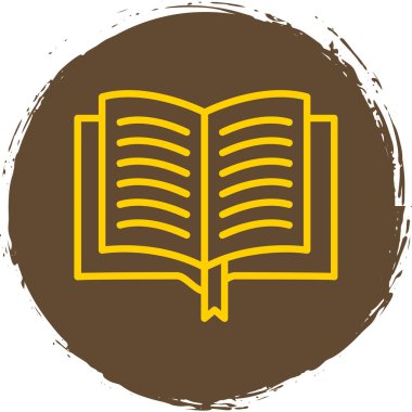 Kitap vektör simgesi, resimleme okunuyor