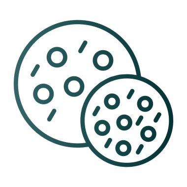 Vektör illüstrasyonu, Çerez simgesi element arkaplanı            