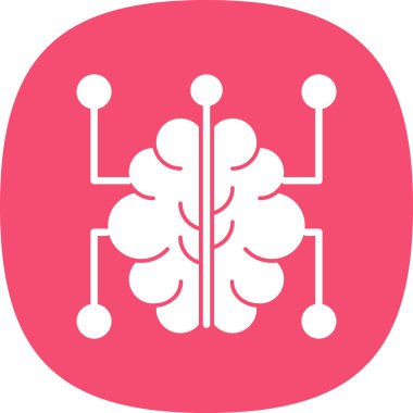 beyin ikonu vektör illüstrasyonu