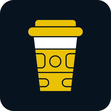 Kağıt bardak ağ simgesi, vektör illüstrasyonu. Kahve hazır. 