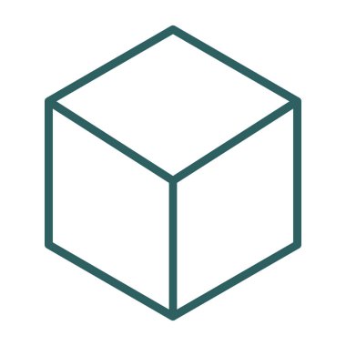 küp küp gradyan biçim simgesi tasarımı vektör tasarımı