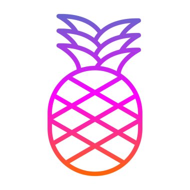 Ananas. Web simgesi basit illüstrasyon 