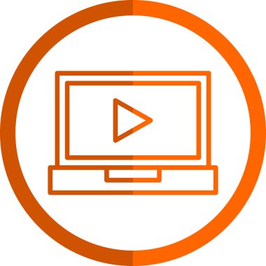 dizüstü bilgisayar simgesi, vektör illüstrasyonu basit tasarım