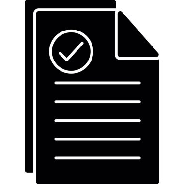 belge simgesi, vektör illüstrasyonu basit tasarım