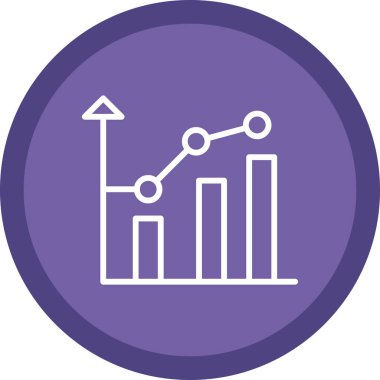 Diyagram vektör renk çizgisi simgesi 