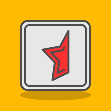 Yarım Yıldız web simgesi basit illüstrasyon 