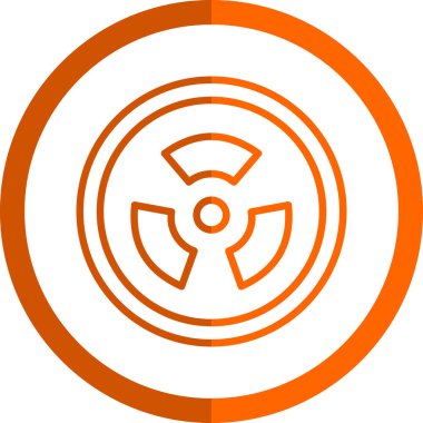 Radyasyon işareti web simgesi vektör çizimi 