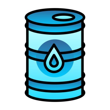 Petrol varili ikon vektörü. İnce çizgi işareti. izole edilmiş sınır sembolü çizimi