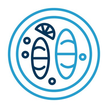 Modern b 'nin vektör illüstrasyonunda yiyecek ikonu yok