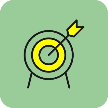 Basit düz hedef vektör çizimi