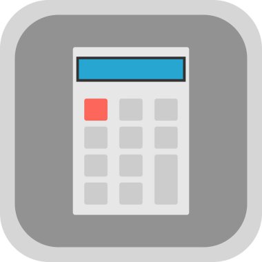 Basit Hesaplayıcı Simgesi, vektör illüstrasyonu