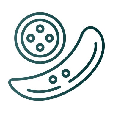 salatalık sebze ikonu, basit illüstrasyon