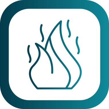 Yangın. Web simgesi basit illüstrasyon 