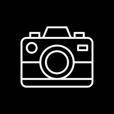 Fotoğraf makinası. Web simgesi basit illüstrasyon