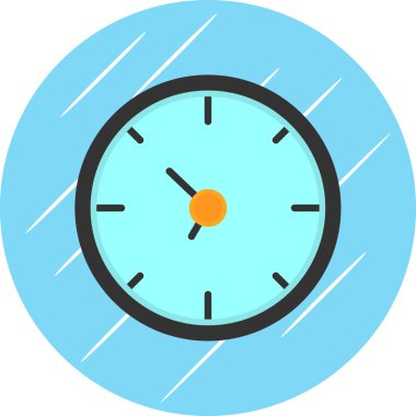 Saat. Web simgesi basit illüstrasyon                  