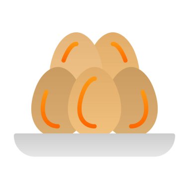 Tavuk yumurtası. Web simgesi basit illüstrasyon