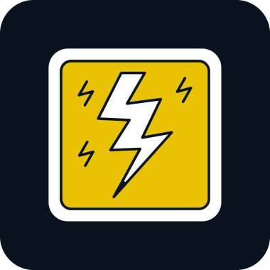 Elektrik simgesinin vektör illüstrasyonu