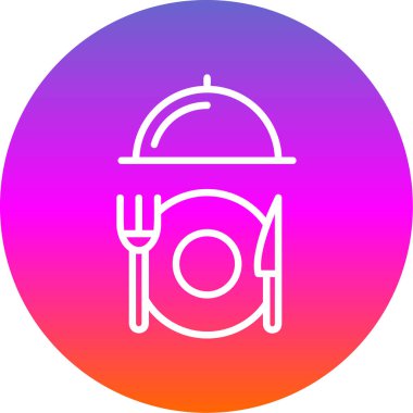 Gıda ve restoran web simgesi vektör illüstrasyonu