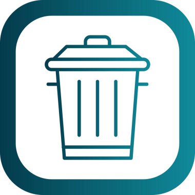 Çöp kutusu simgesi. vektör illüstrasyonu