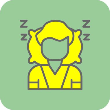 uyuyan kadın vektör simgesi