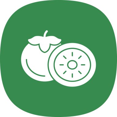 Hurma meyvesi. Web simgesi basit illüstrasyon