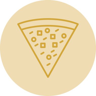 Pizza yaratıcı ikon vektör illüstrasyonu                