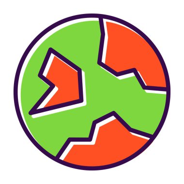 Toprak. Web simgesi basit illüstrasyon 