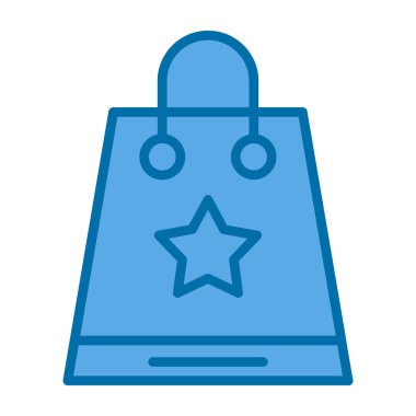 Alışveriş poşeti simgesi, vektör illüstrasyonu