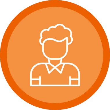 adam düz simge vektör çizim 